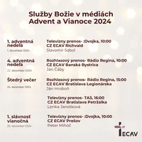 Služby Božie v médiach - Advent a Vianoce 2024